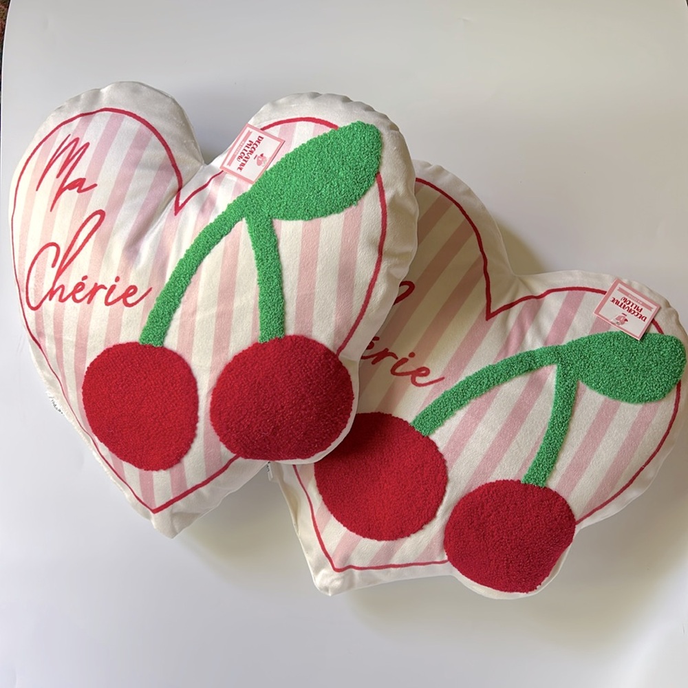 Target Heart-Shaped Cherry Accent Pillow - Great for Valentines Day